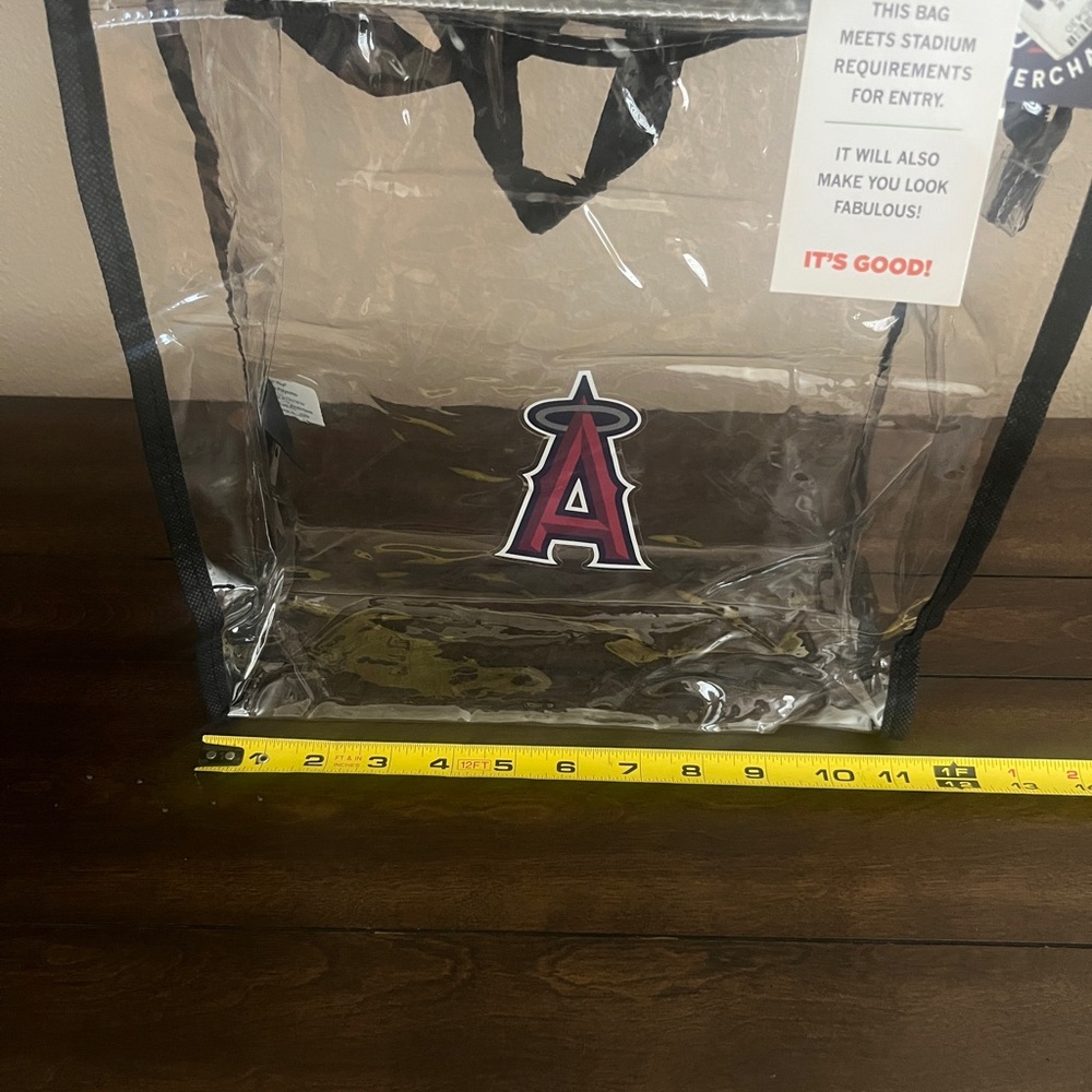 Angels Baseball Stadium Approved Clear Tote Bag - NWT - Gift Ready - Picture 5 of 7